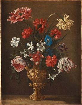 Mario Nuzzi (Mario dei Fiori) Circle of, Still life carnations, roses and tulips.