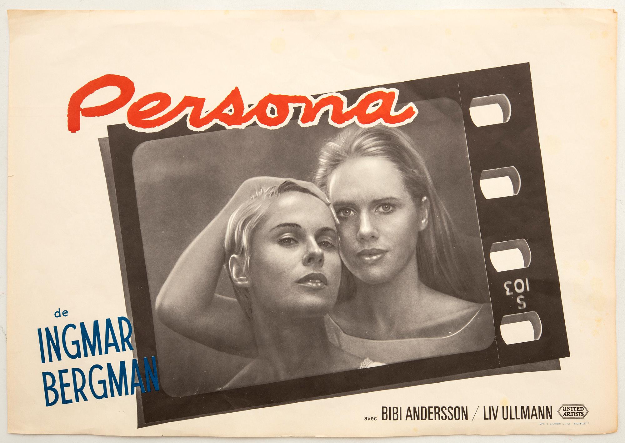 Filmaffisch "Persona" Ingemar bergman.