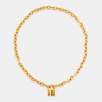 368. A Tiffany lock charm pendant necklace "1837" in 18K gold.