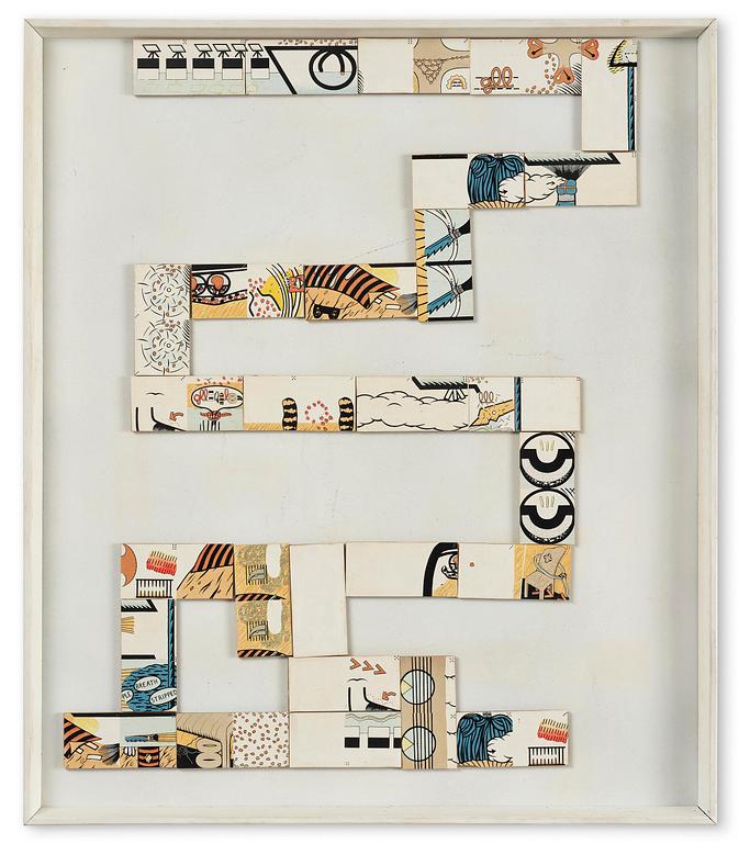 Öyvind Fahlström, "Sitting...Dominoes".