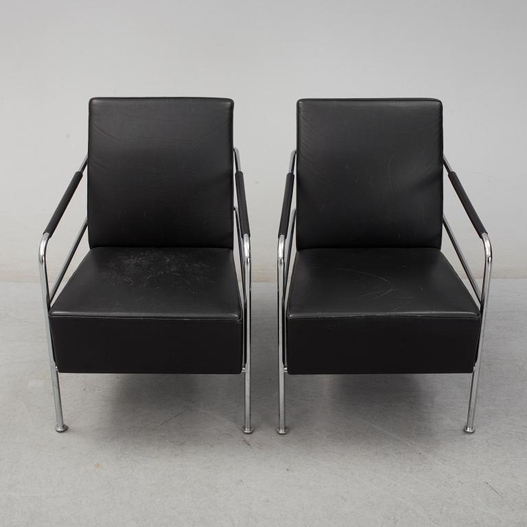 A pair of 'Cinema' easy chairs by Gunnilla Allard, Lammhults, 1997.