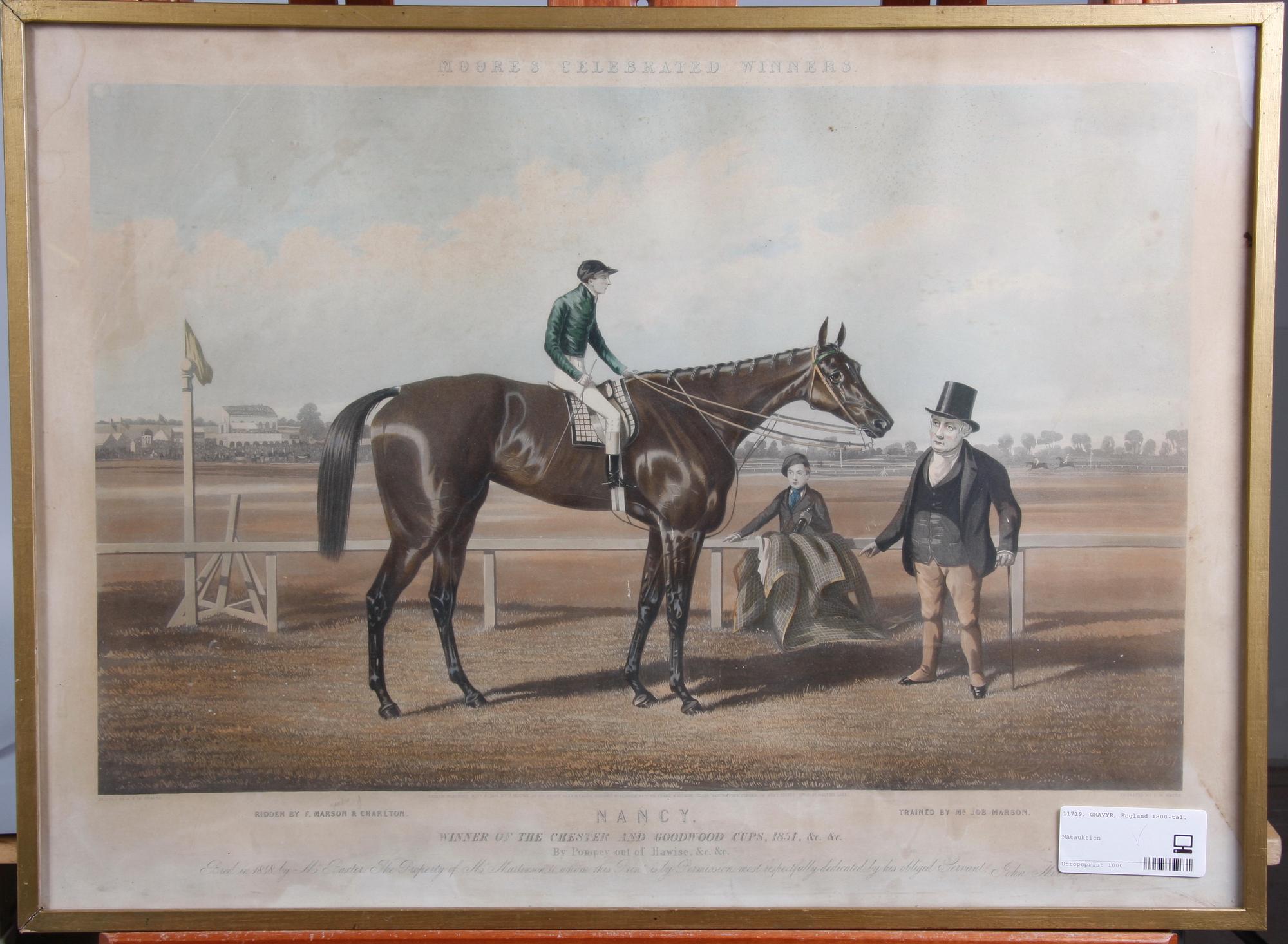 GRAVYR, England 1800-tal.