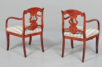 BORD samt KARMSTOLAR, Karl Johan-stil, 1900-talets mitt.