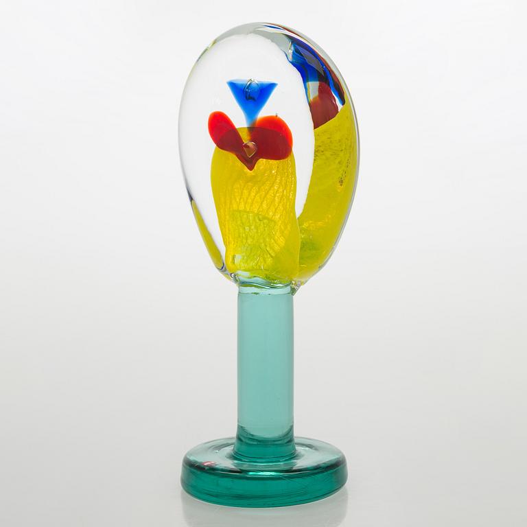 Oiva Toikka, skulptur, "Lollipop", signerad Oiva Toikka, Nuutajärvi 2004 181/200.