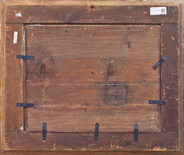 OKÄND KONSTNÄR, olja på pannå, ej signerad. 1800-tal.