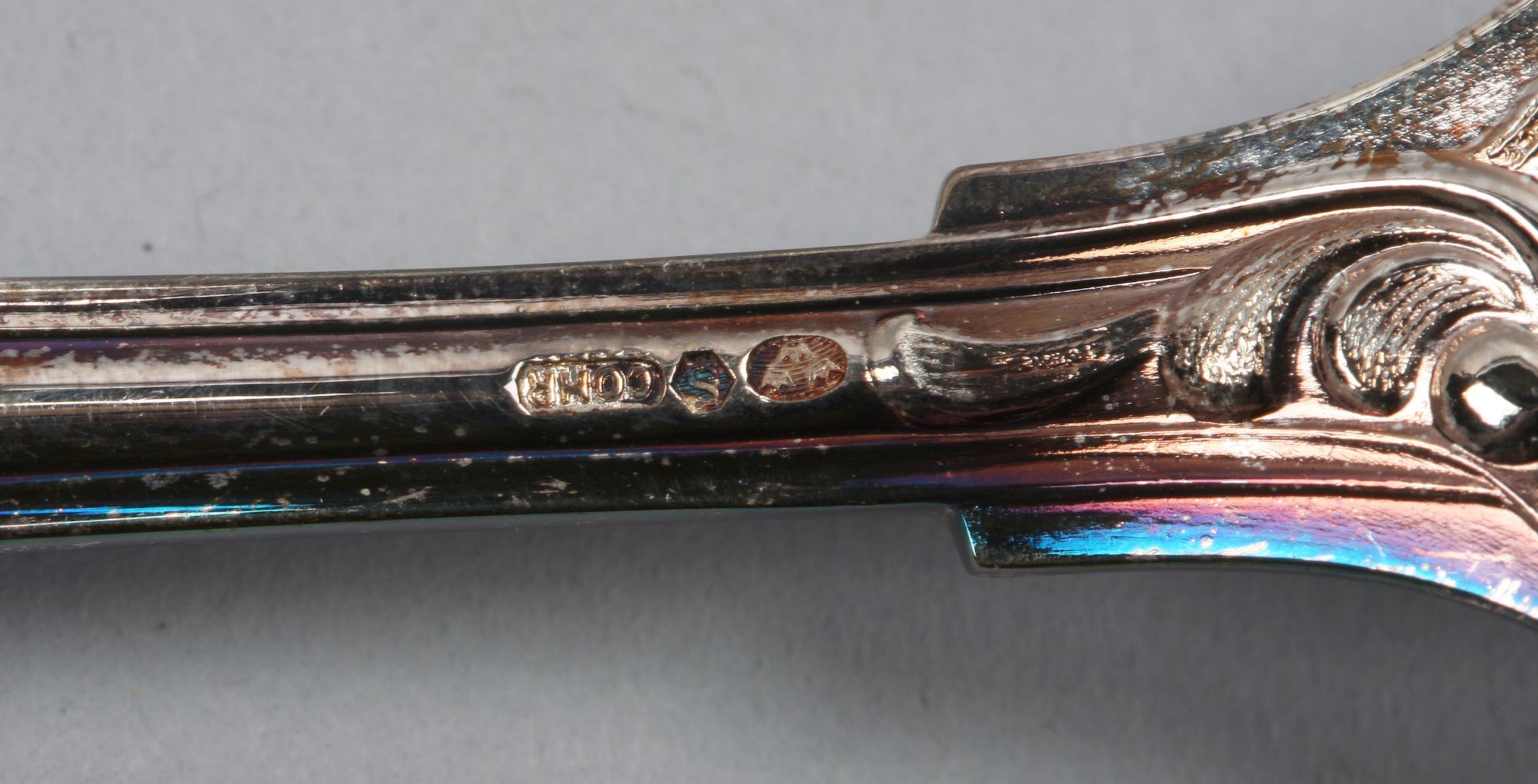 BESTICKSERVIS, silver, importstämplar.