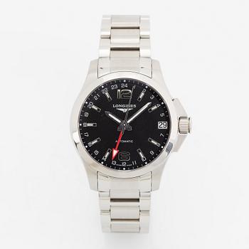 Longines, Conquest, GMT, armbandsur, 41 mm.