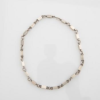 Wiwen Nilsson, Necklace and bracelet, sterling silver Lund 1948.