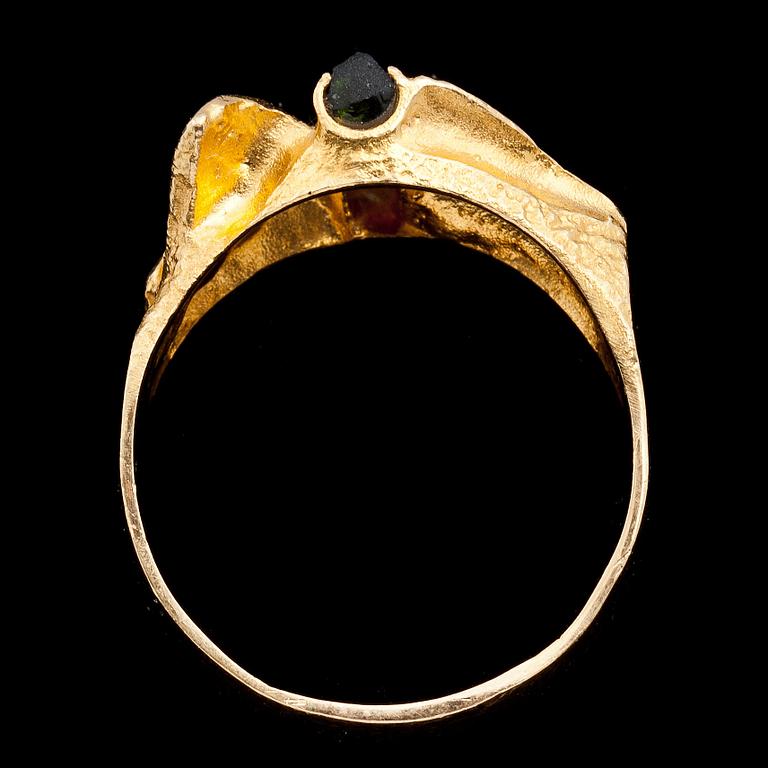 RING, 18k guld. Björn Weckström, Lapponia, Finland. Vikt ca 8 g.