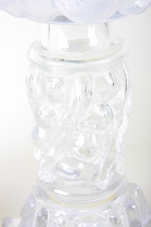 LJUSSTAKAR, ett par, glas, Skruf.