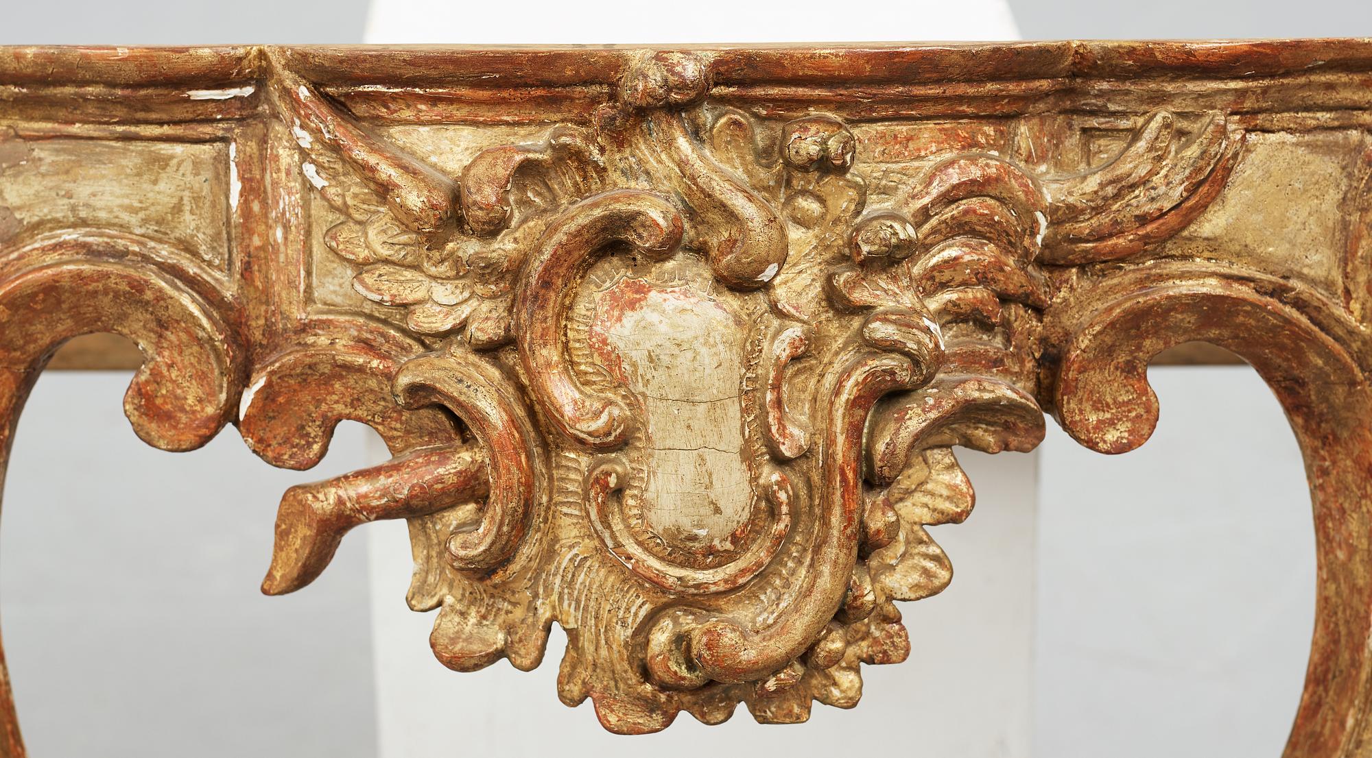 A Rococo 18th century console table.