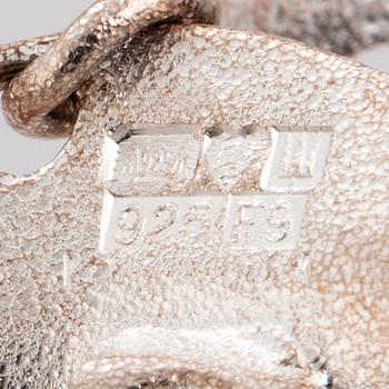 Lapponia. A sterling silver necklace and a pair of earrings.