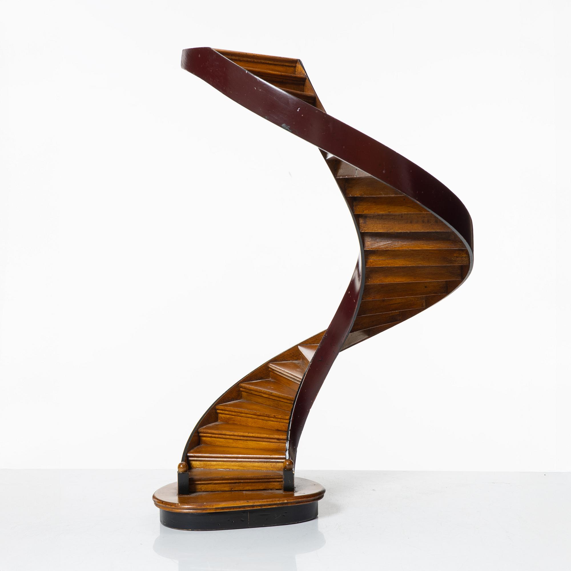 Model of a staircase, early 20th century.