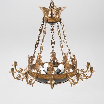 An Empire style ceiling light, laterpart of the 19th century.
