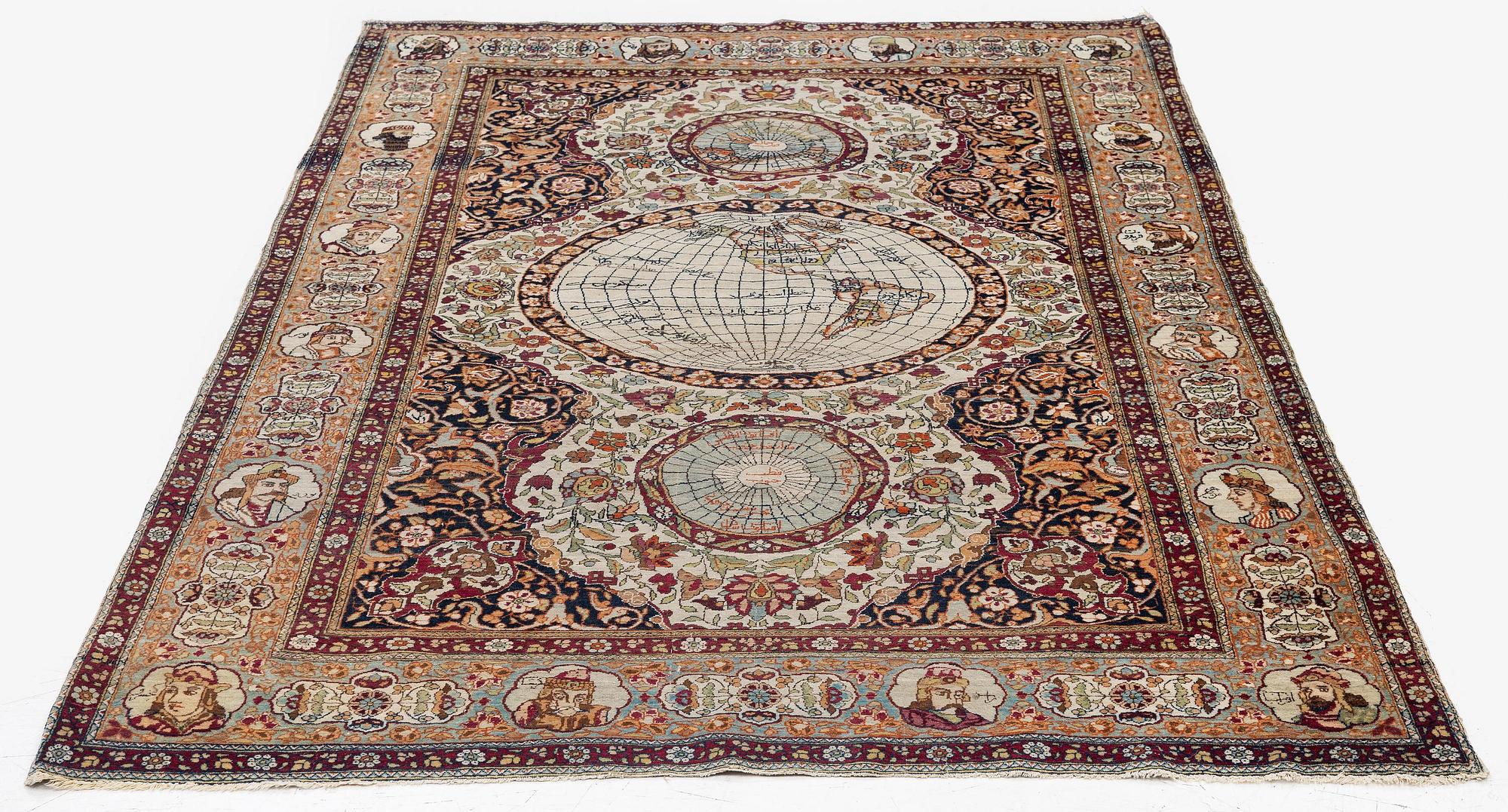 Matta, antik Isfahan, Södra Persien, ca 192 x 122 cm.