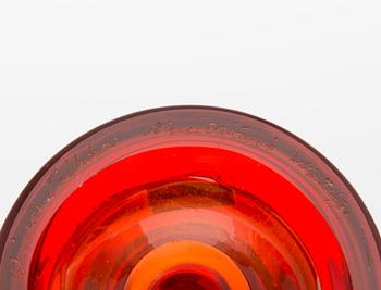 OIVA TOIKKA, LINTU. Sieppo. Sign. Oiva Toikka, Nuutajärvi Notsjö. 1970-luvun alku.