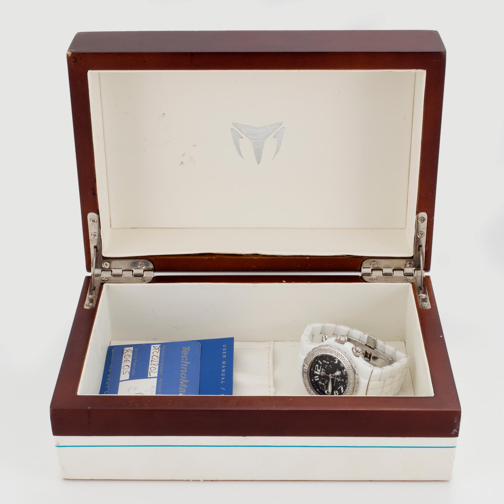 TECHNOMARINE, TechnoDiamond Chrono Ceramique, chronograph, wristwatch, 38,5 mm,