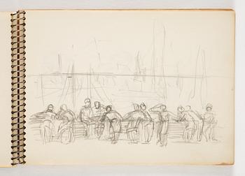 Lotte Laserstein, 4 skissböcker med blyertsteckningar.