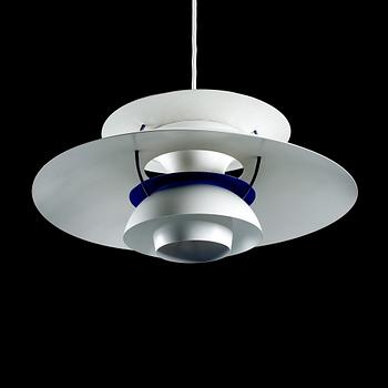 TAKLAMPA, "PH-5", Poul Henningsen för Louis Poulsen, Danmark, 1900-talets andra hälft, höjd ca 25 cm.