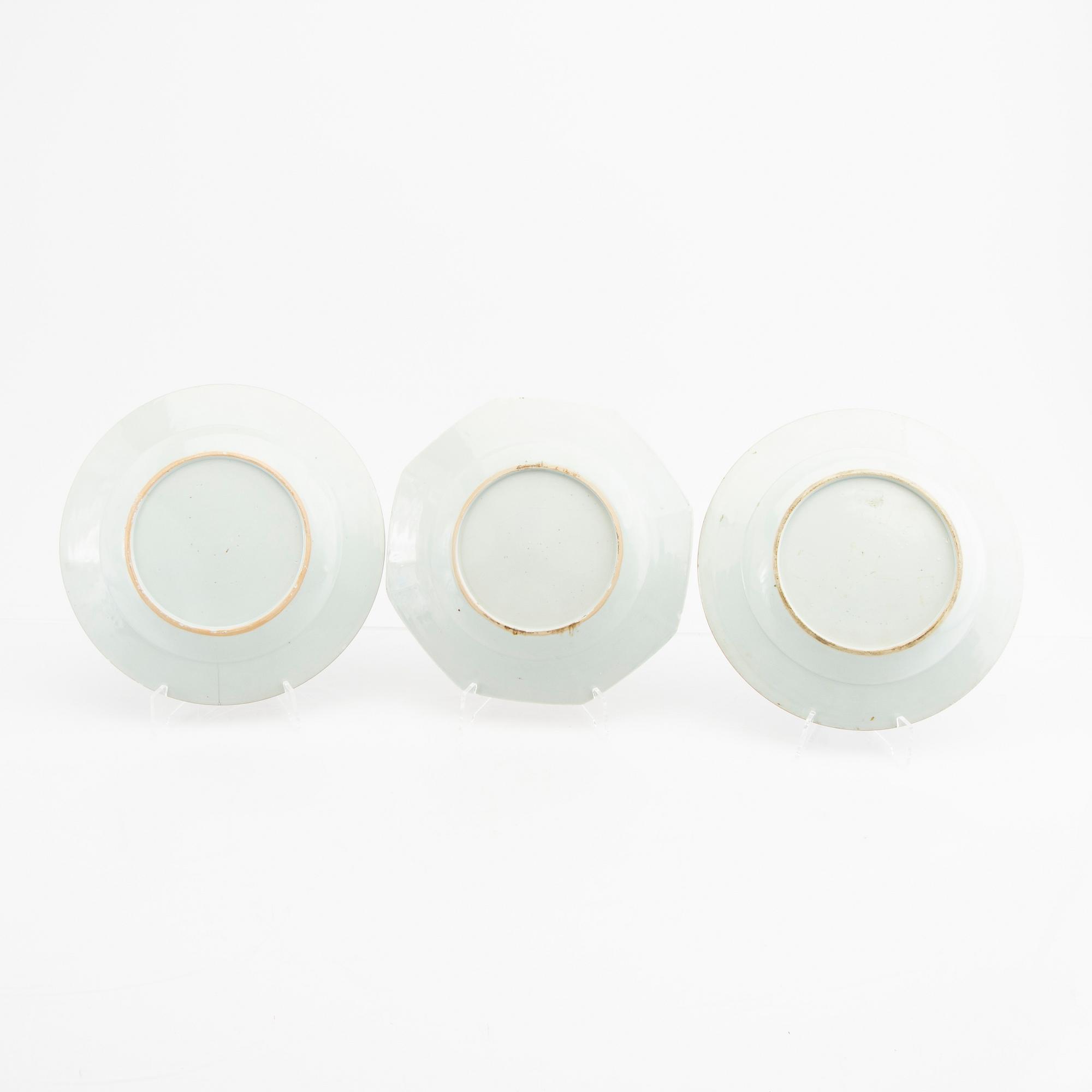 Tallrikar 5 st Kina 1700-tal porslin.