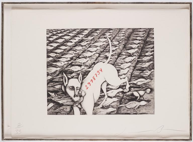 Jonathan Borofsky, etching. Signed and numbered 2/33 (2978734).