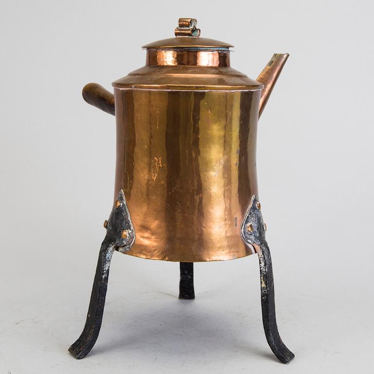 KAFFEKANNA, koppar, gustaviansk, sent 1700-tal.