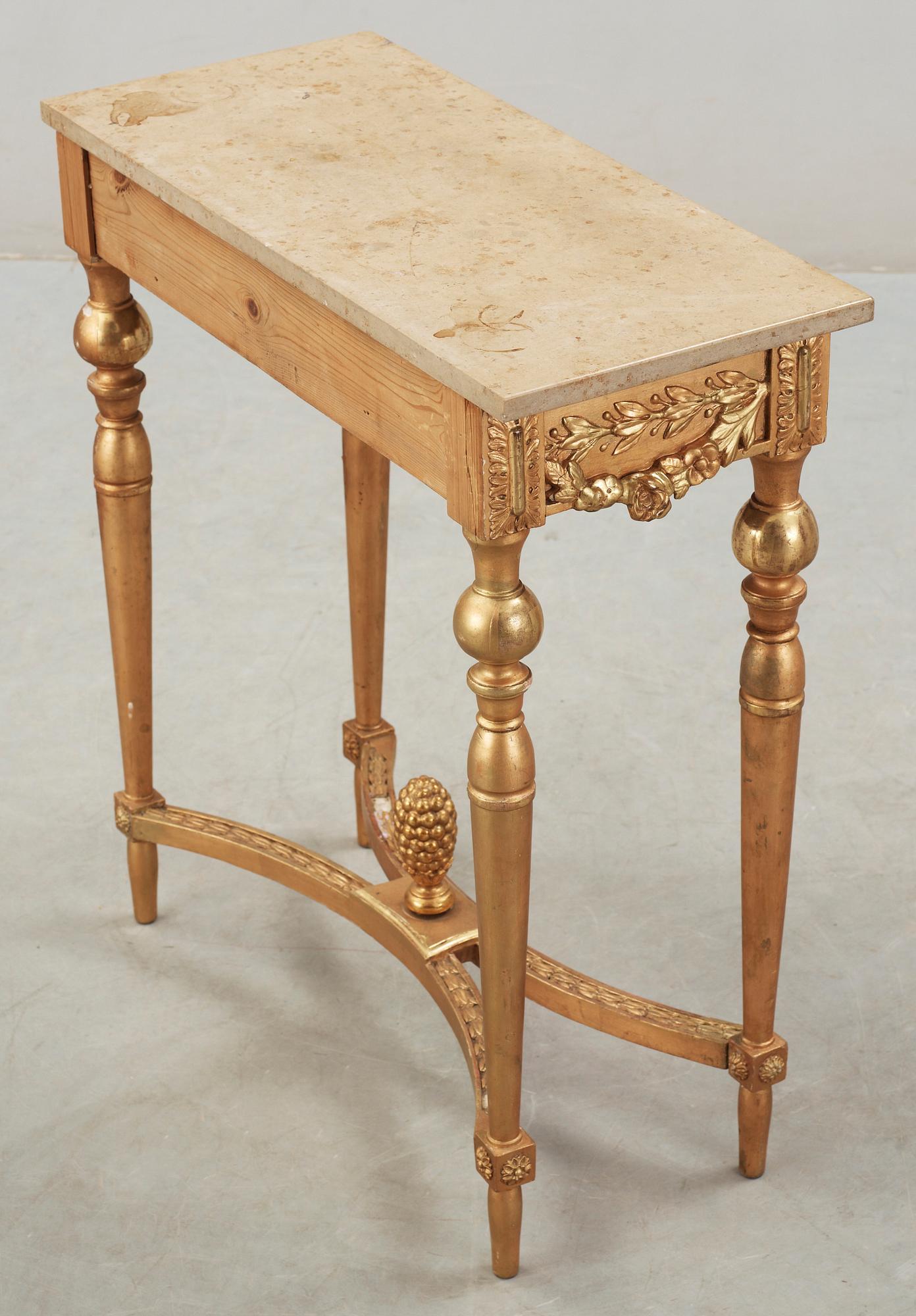 KONSOLBORD, sengustaviansk stil, 1800-talets slut.