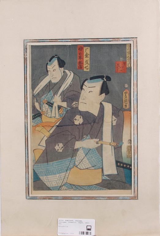 KUNISADA, UTAGAWA, (Toyokuni III). Träsnitt, Japan, 1800-tal.