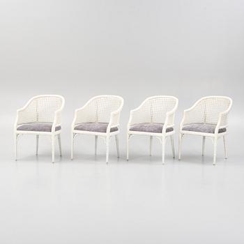 Four colonial-style armchairs, Miranda of Sweden, 1980's.