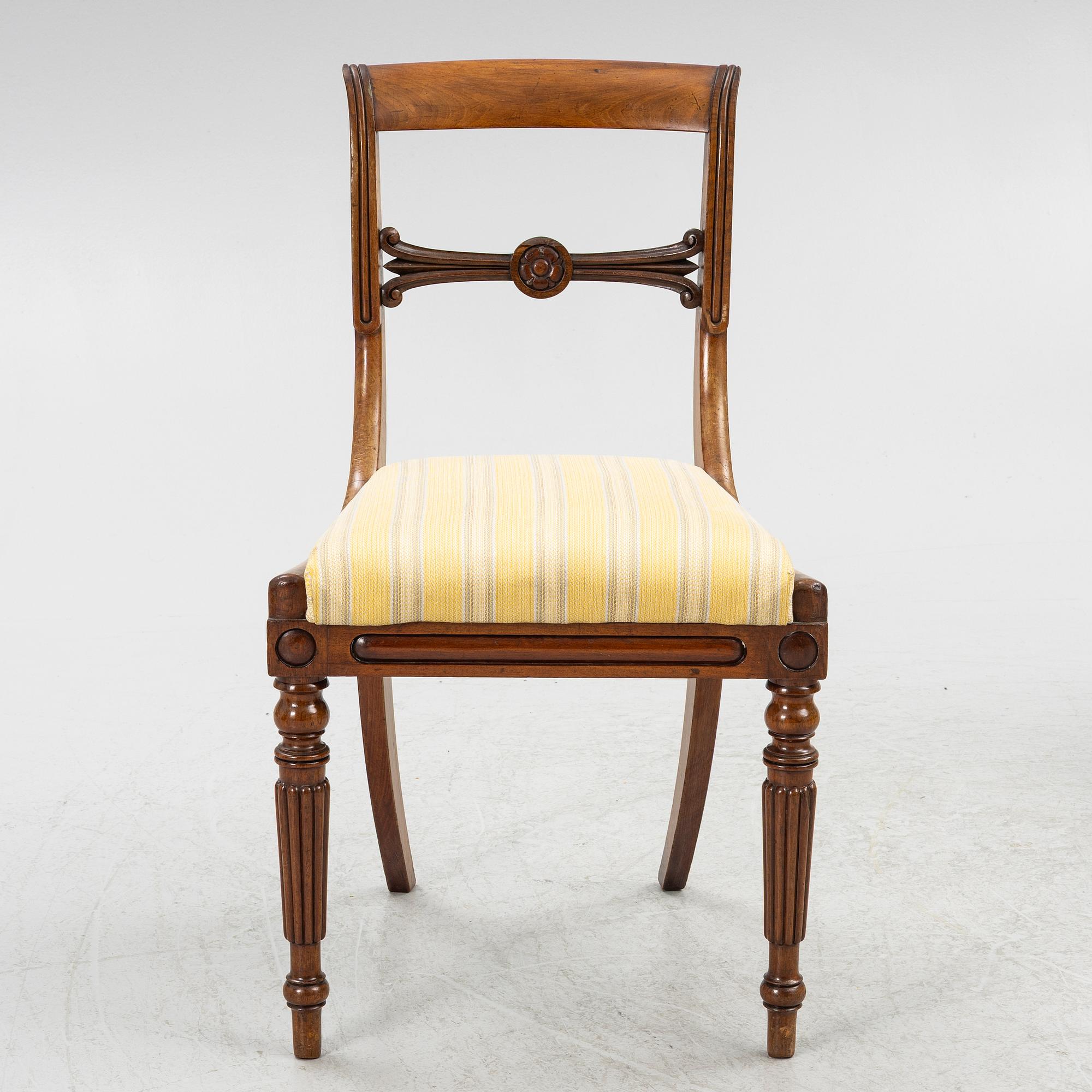 Empire, Four empire chairs, first half of the 19th Century.