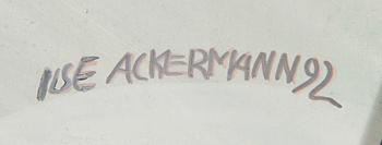 Ilse Ackermann, acrylic on board, signed and dated -92.