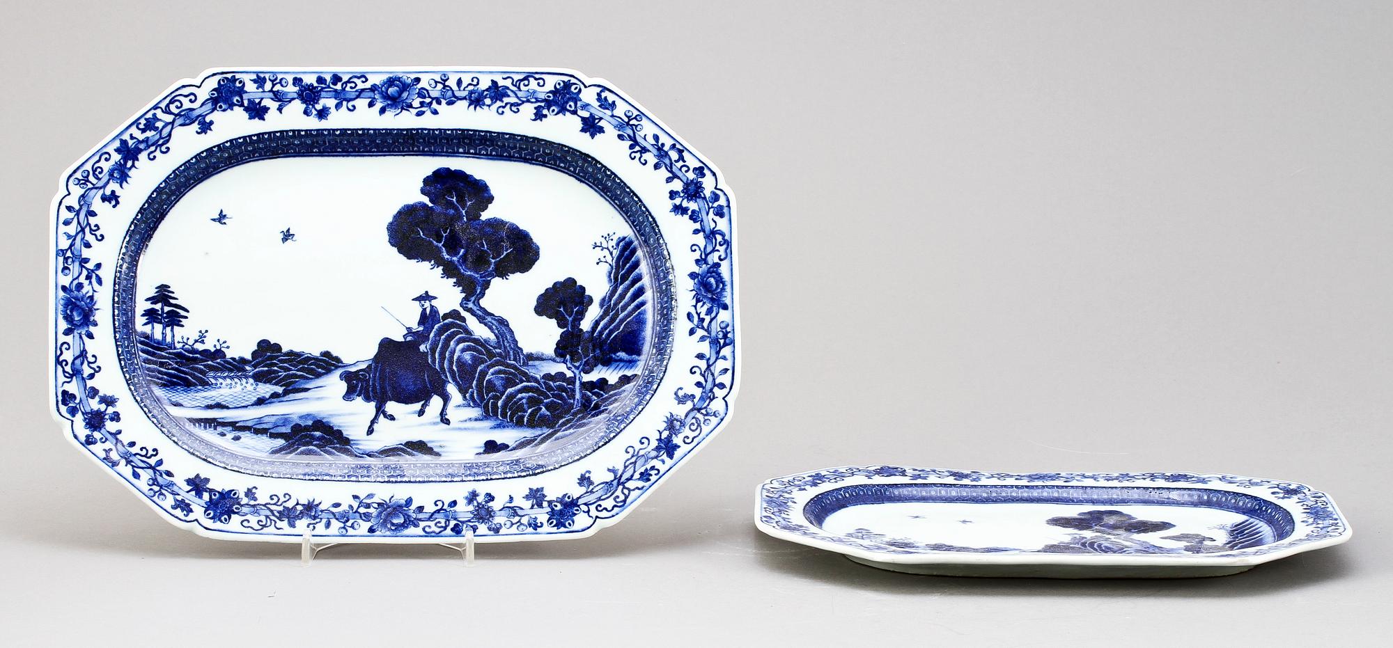 SERVISDELAR, 12 st, porslin, Kina, 1800-tal.