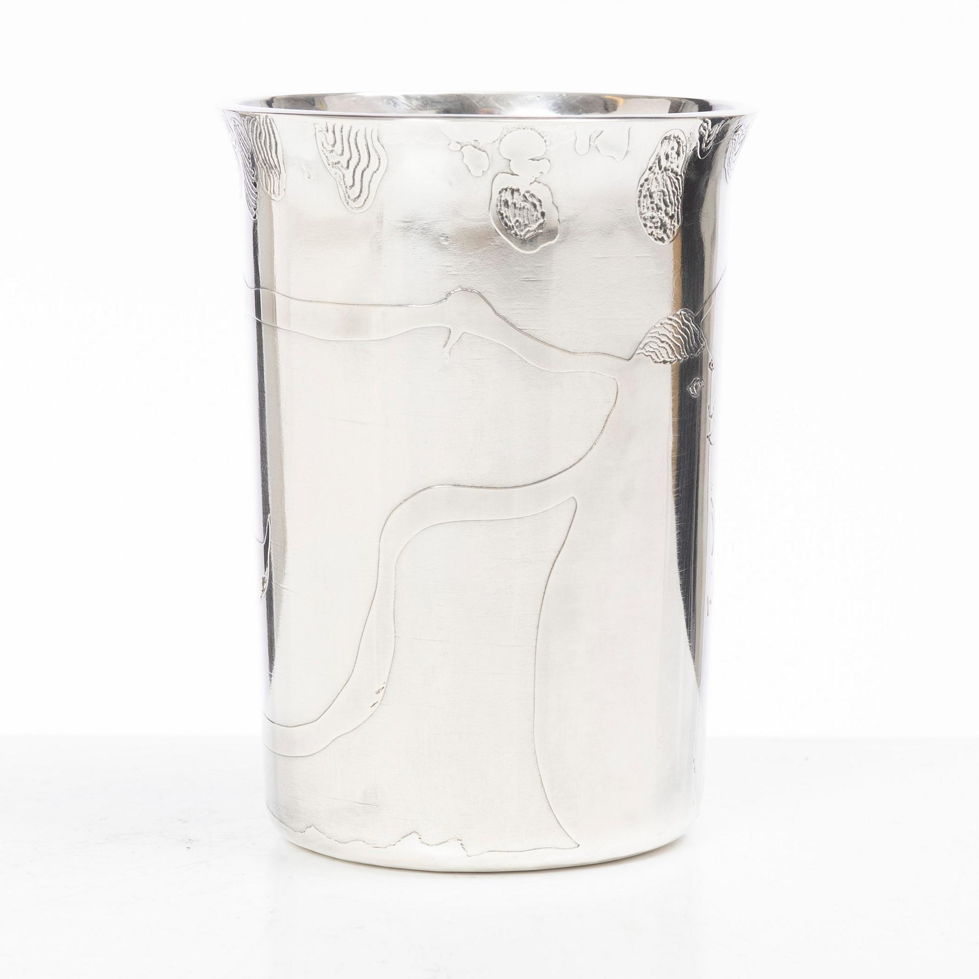 Olle Ohlsson, A sterling silver beaker, Olle Ohlsson Silversmide, Stockholm 1979.