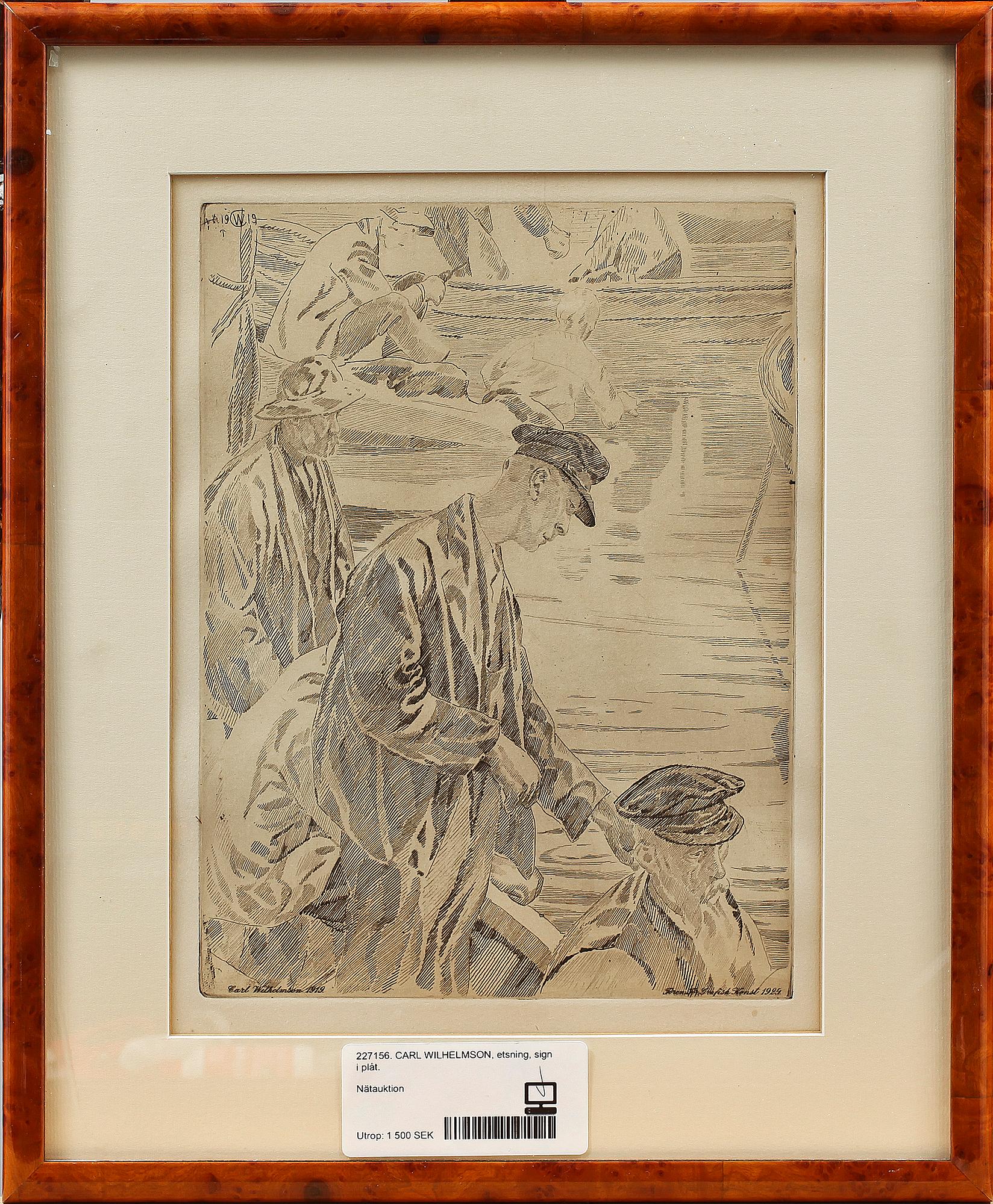 CARL WILHELMSON, etsning, sign o dat i plåt, 1924.