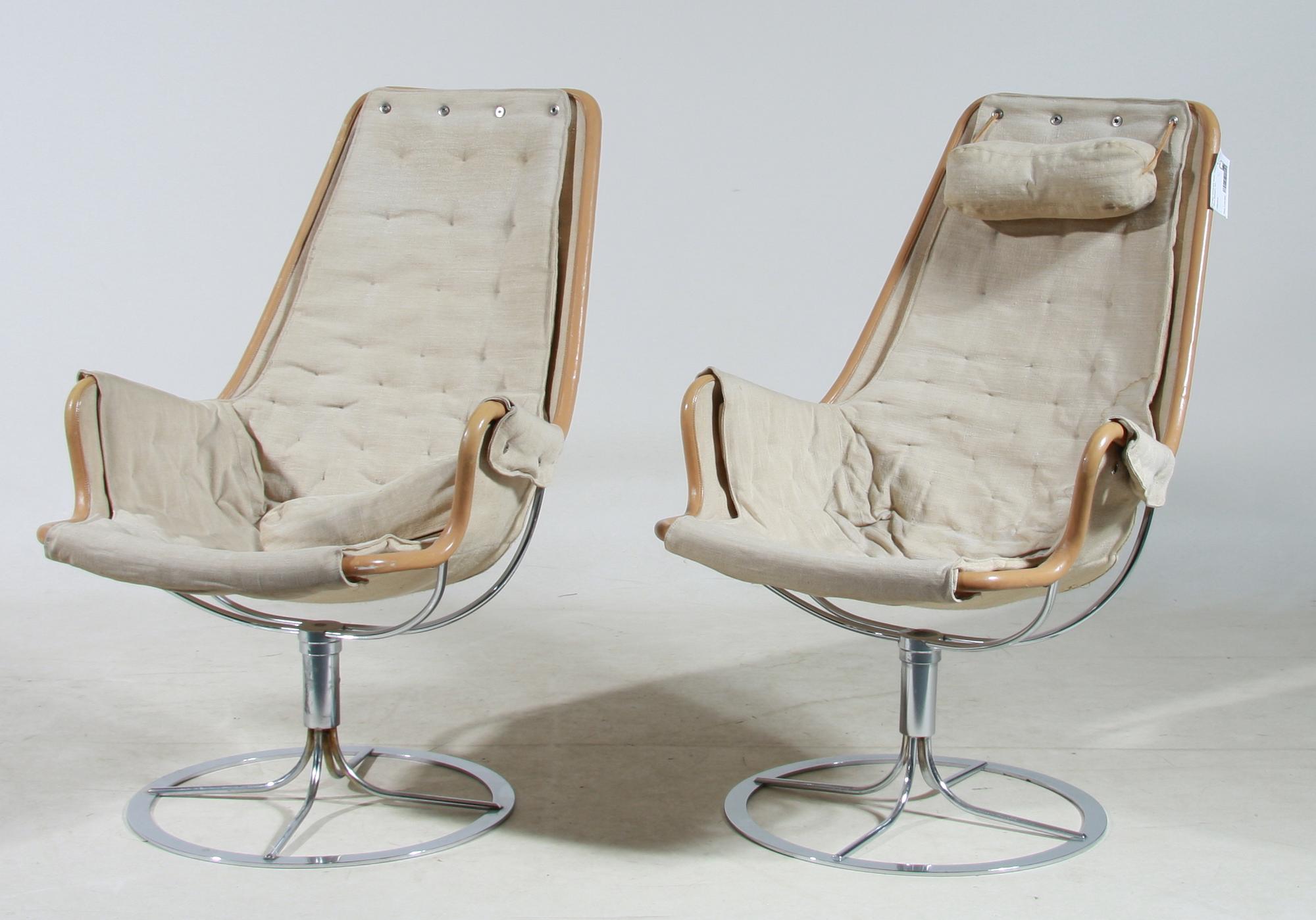 FÅTÖLJER, ett par, "Jetson", Bruno Mathsson, Dux.