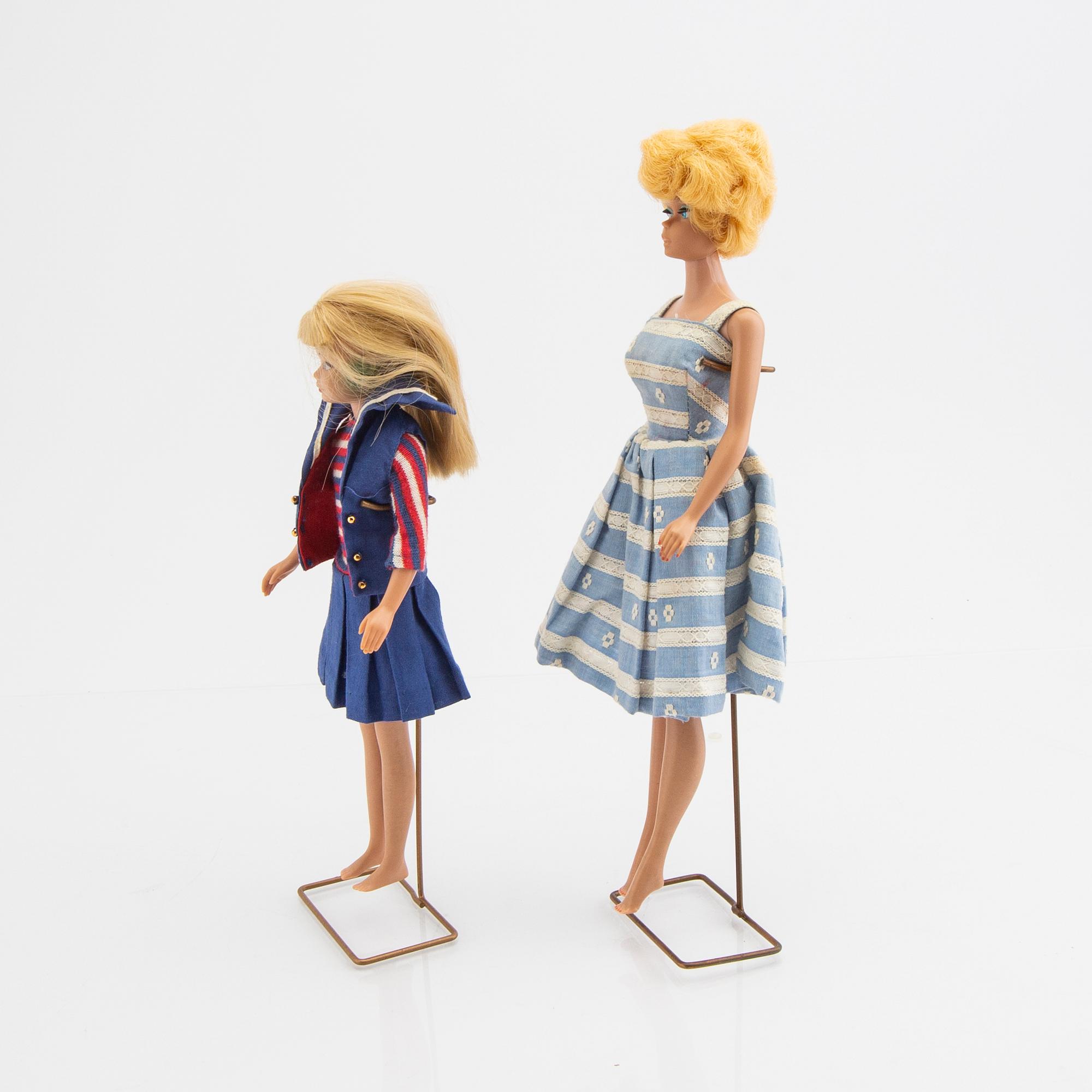 A set of Barbie dolls and accessories Matell 1960s.