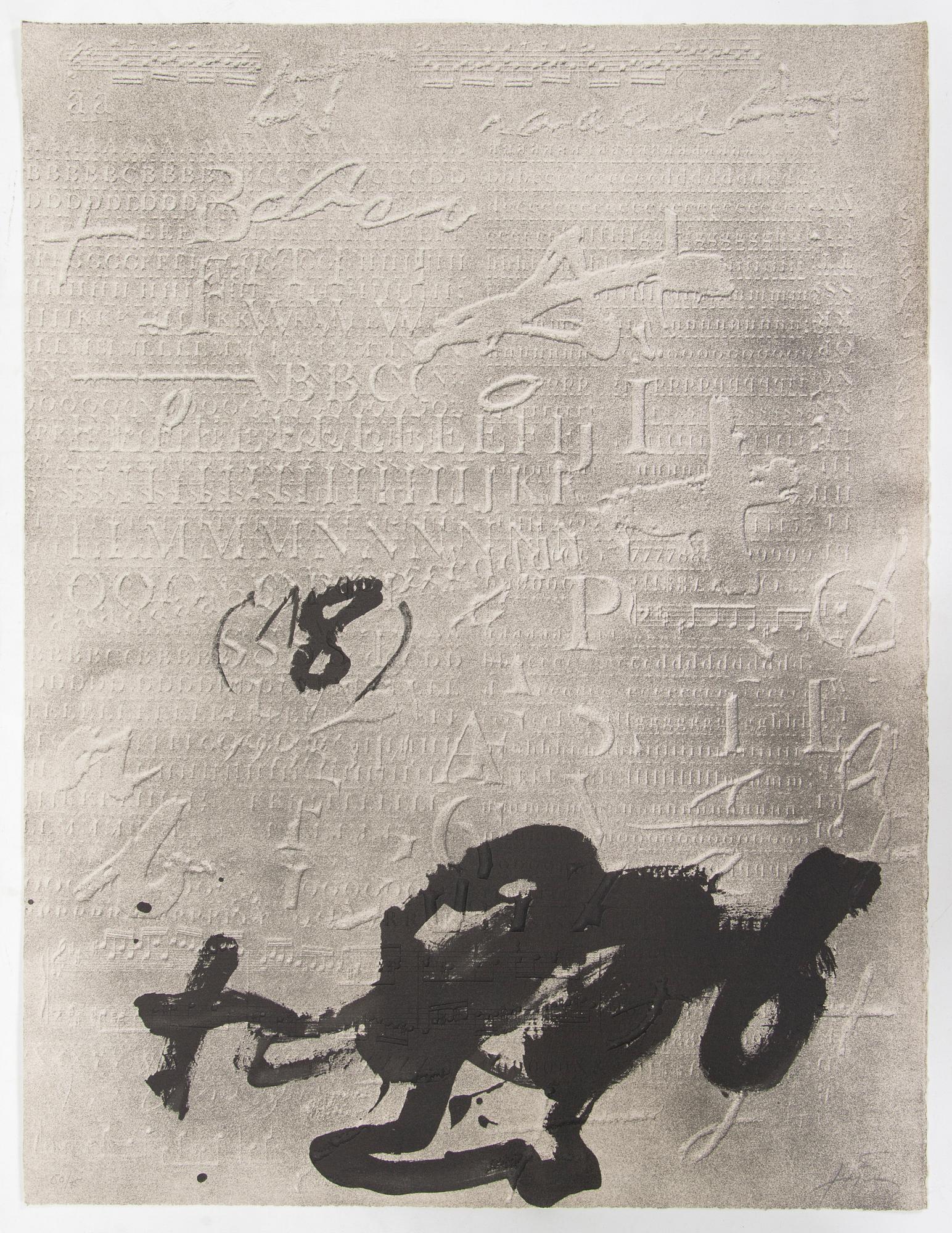 Antoni Tàpies, Mapp med etsningar och färglitografier, 5 st.