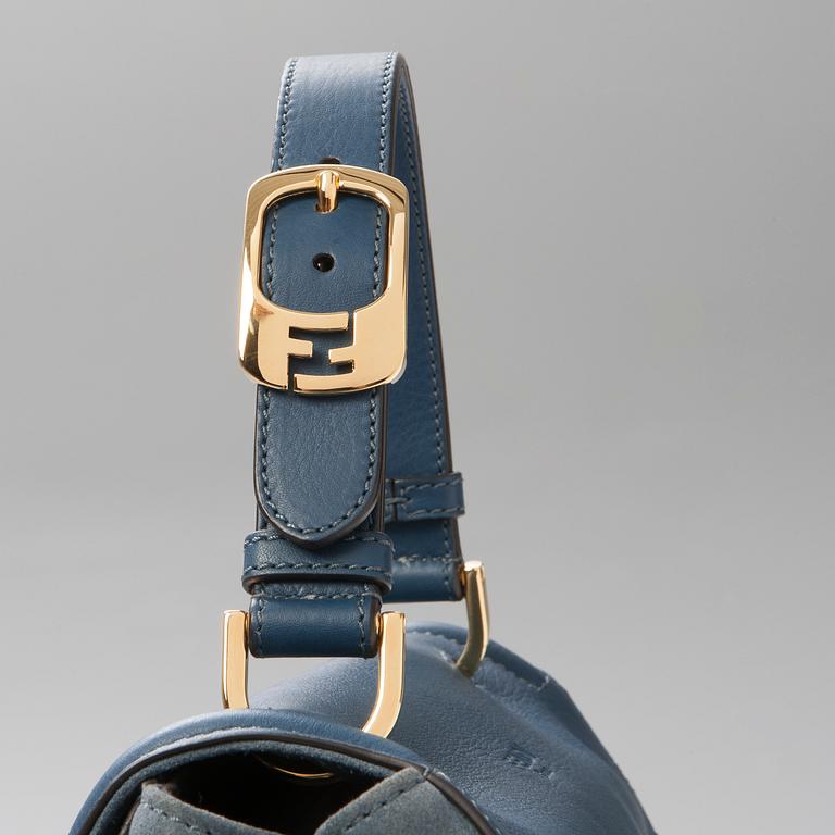 A blue leather "Silvav bag" from Fendi, collection 2011.