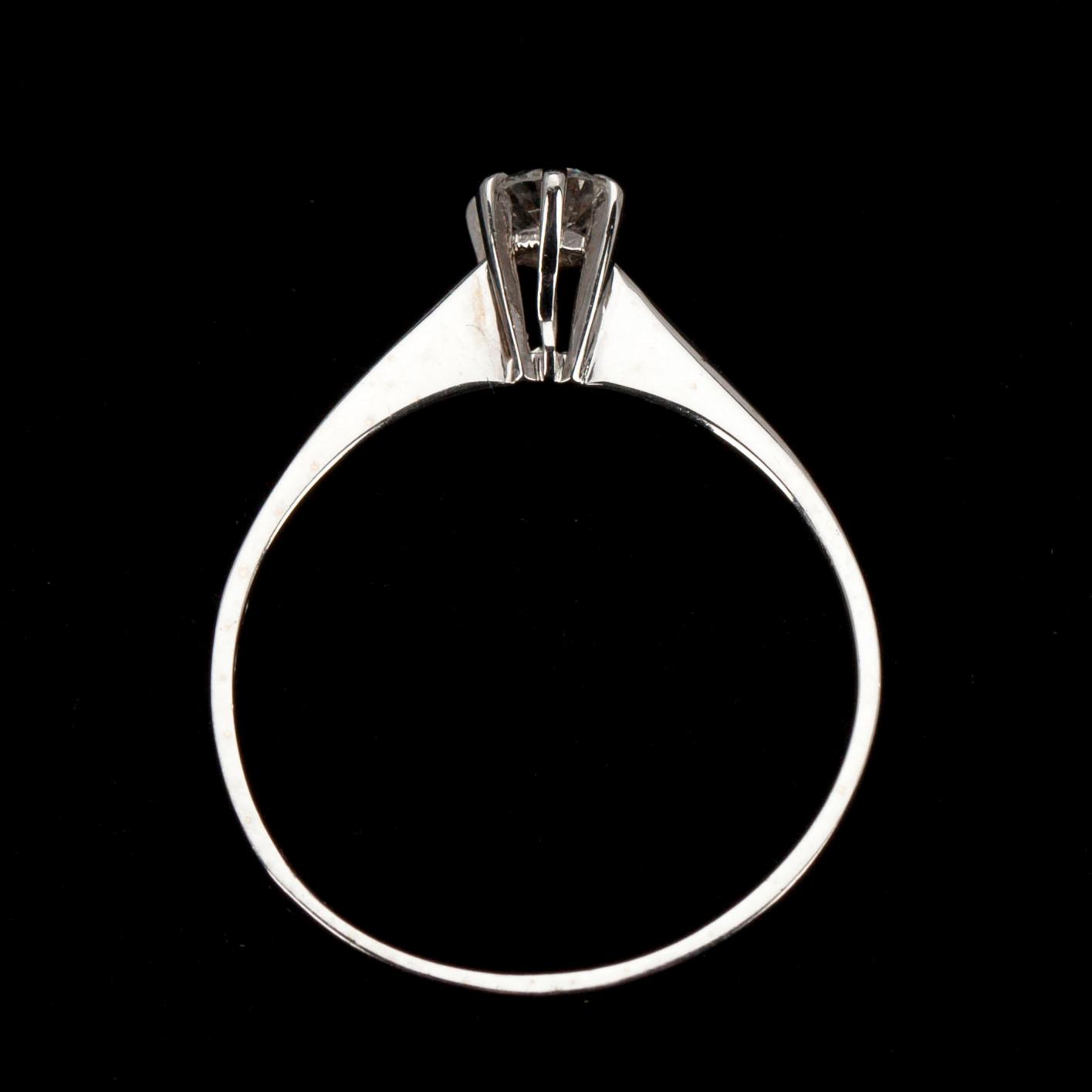 RING, vitguld 18K, briljantslipad diamant ca 0,15 ct, A. Tillander 1991.