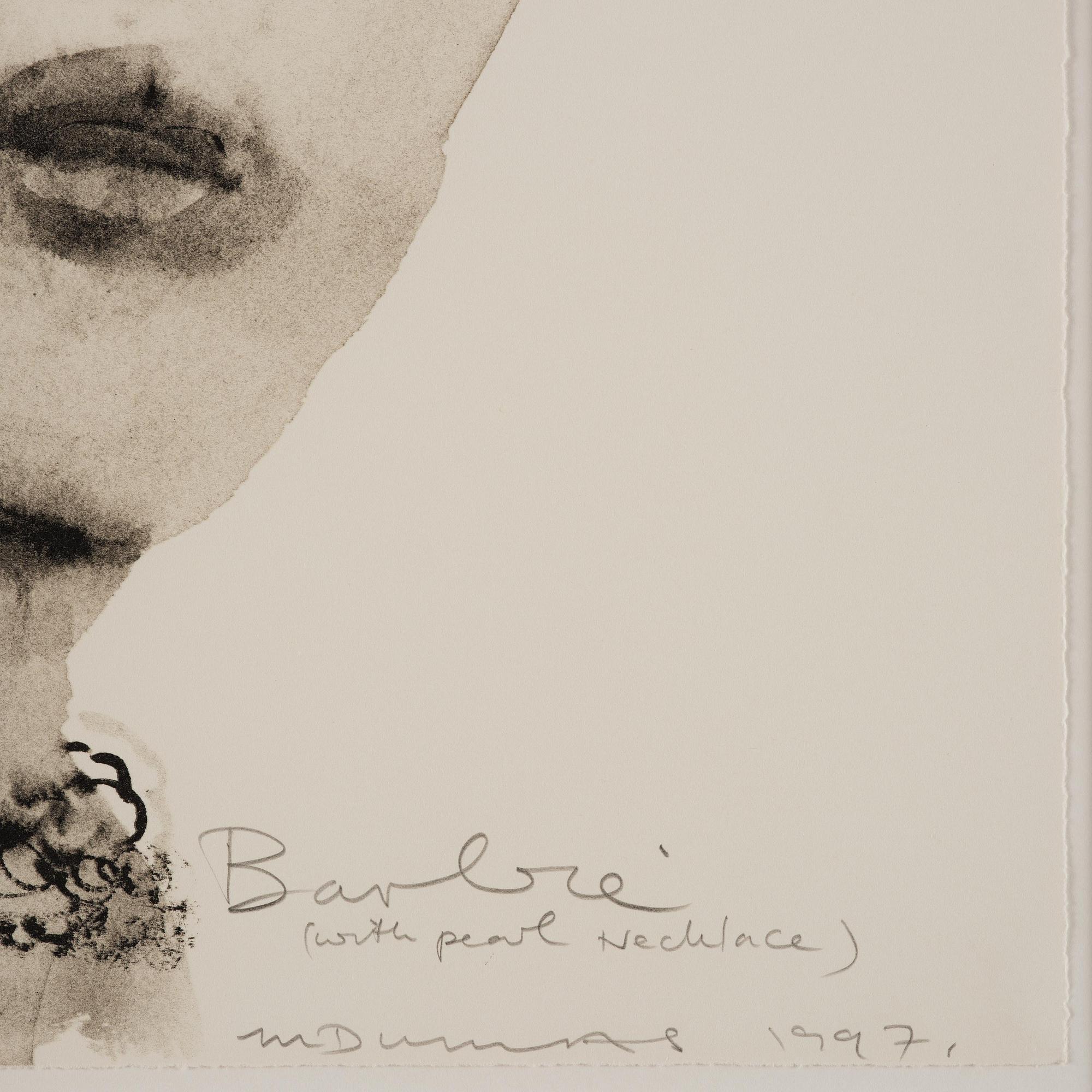 Marlene Dumas, "Barbie (With Pearl Necklace)".