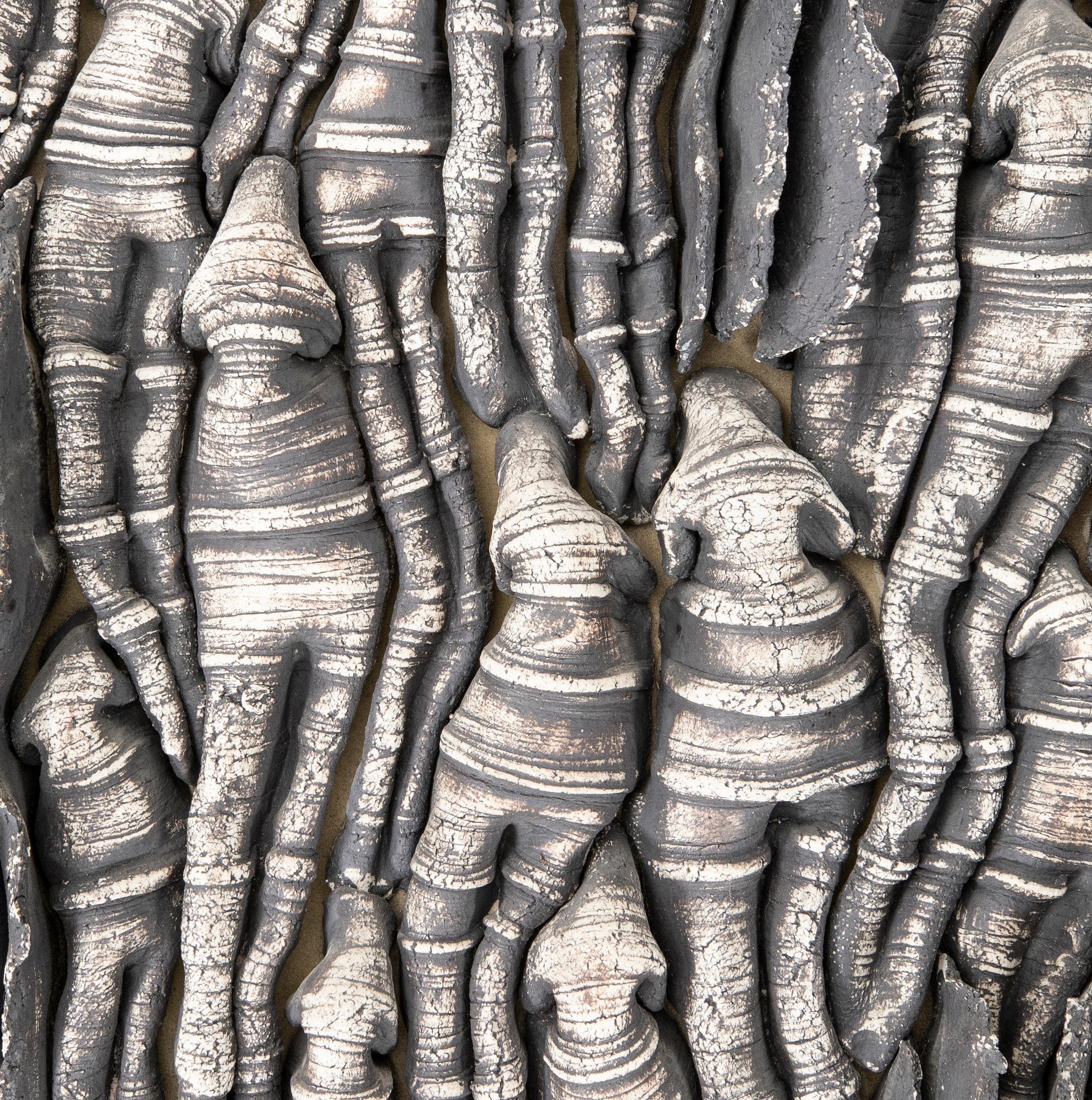 Ulla Viotti, a signed stoneware wall relief.
