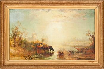 OKÄND KONSTNÄR, olja på duk, troligen Holland, 1800-talets andra hälft.