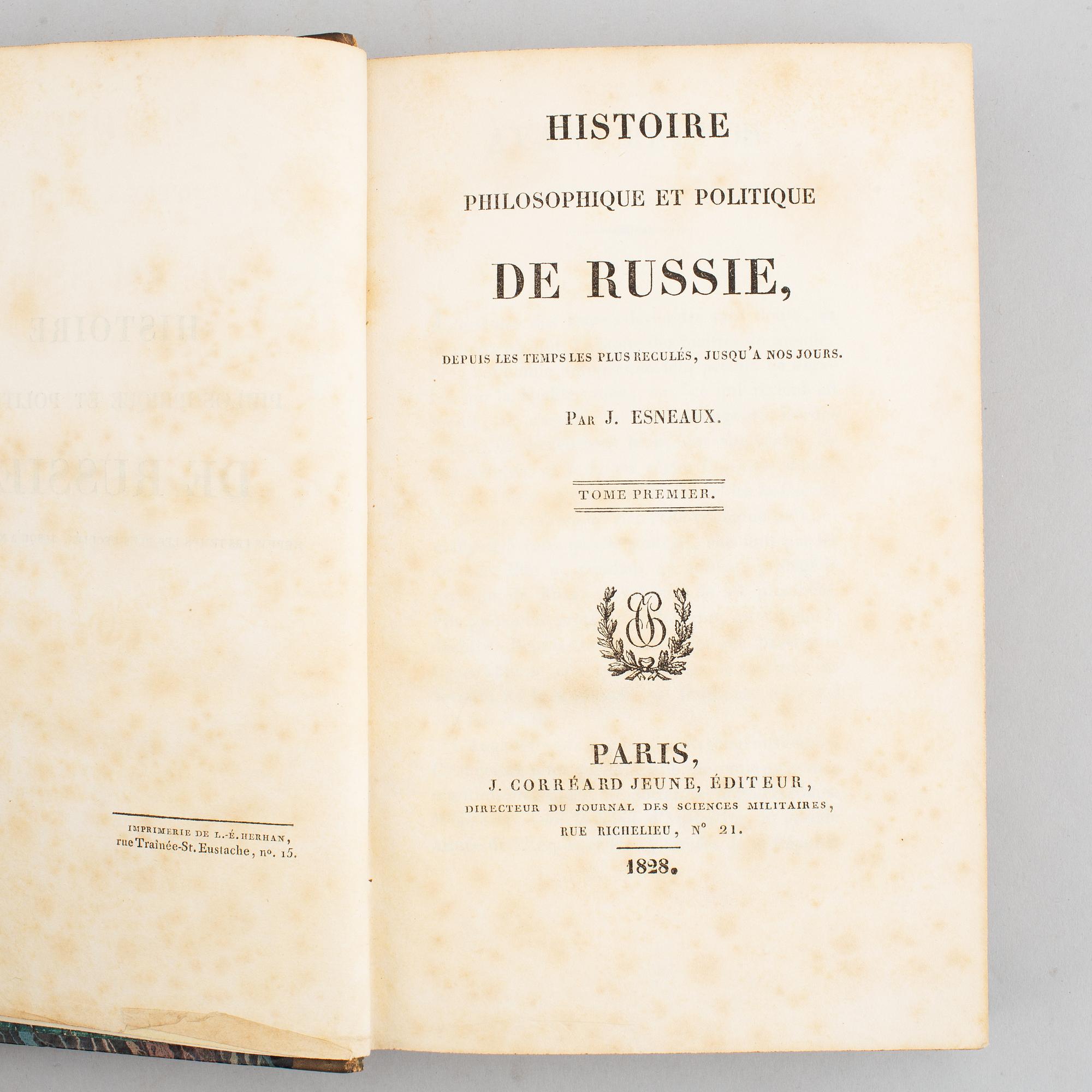 Rysk historia, 1828-30 (5 vol).