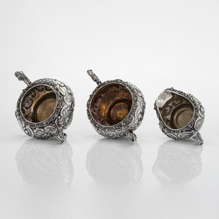 Joseph Angell, te- och kaffeservis, sterlingsilver, 7 delar, London 1817-1823.