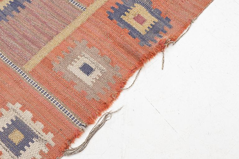 Märta Måås-Fjetterström, a carpet, 'Röd grön äng', flat weave, c. 242 x 150 cm, signed AB MMF.