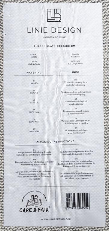 Matta, "Luzern"  Linie Design, 300 x 200 cm.