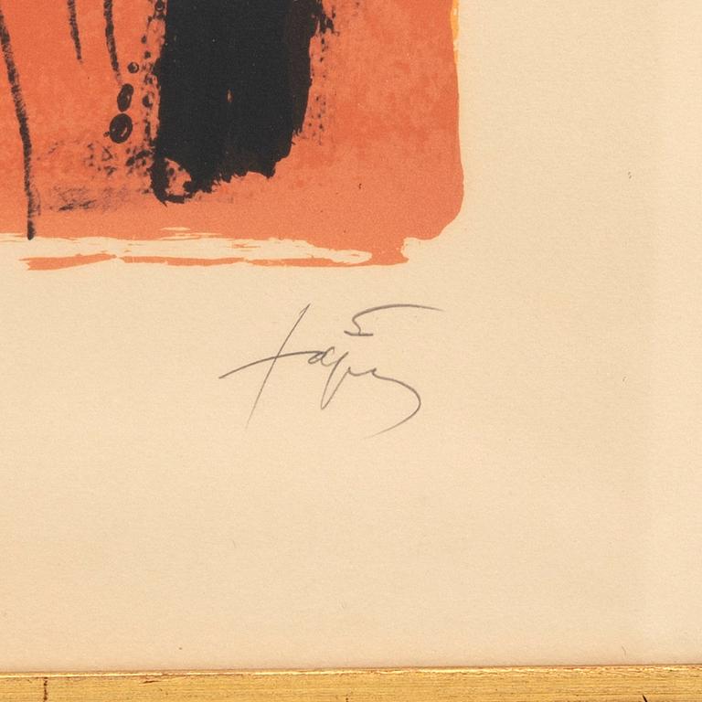 Antoni Tàpies, colour lithograph.