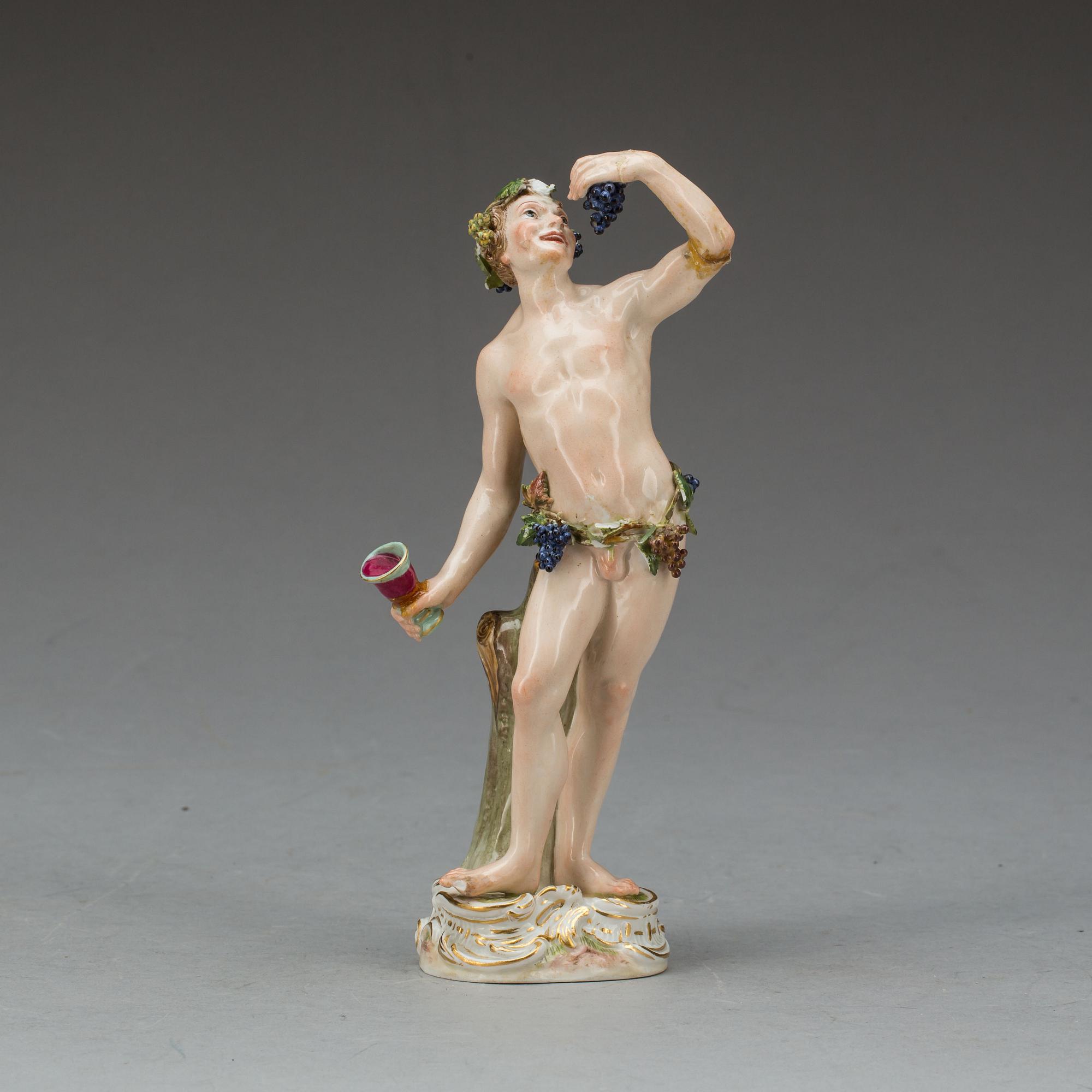 FIGURIN, porslin, Meissen 1800-tal.