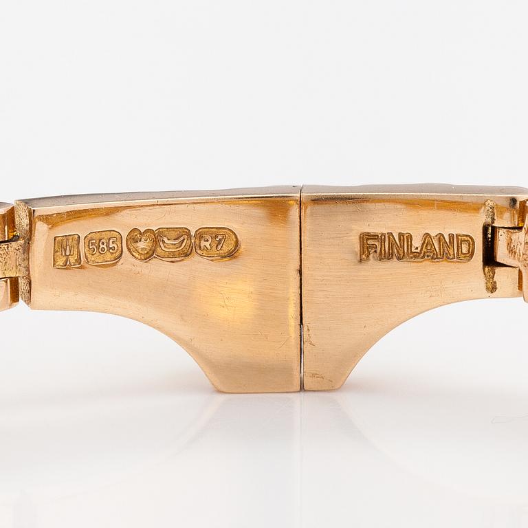 Björn Weckström, Rannekoru "Kaarisilta", 14K kultaa. Lapponia 1970.