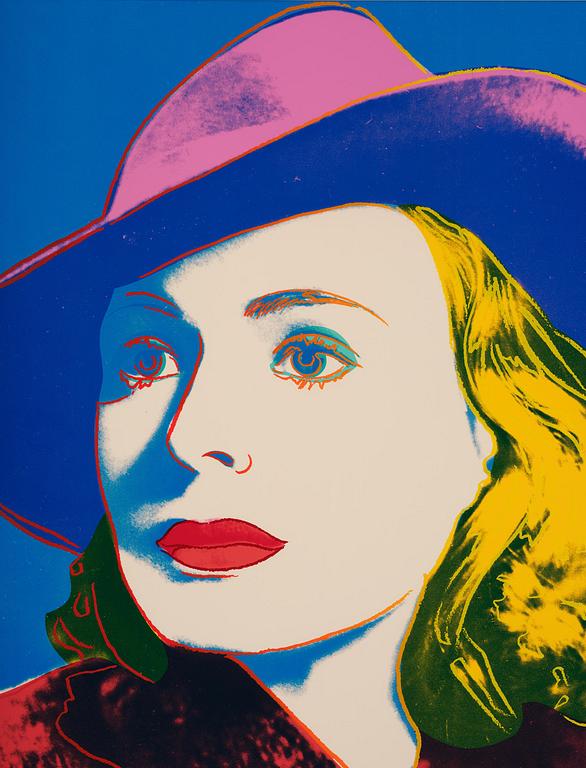 Andy Warhol, "With Hat", from: "Three portraits of Ingrid Bergman".